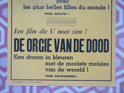 L'ORGIE DE LA MORT/ ORGIE OF THE DEAD BELGIUM (21.5"x14") POSTER 1965