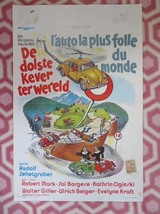 L'AUTO LA PLUS FOLLE DU MONDE BELGIUM (21"x14") POSTER ROBERT MARK 1975