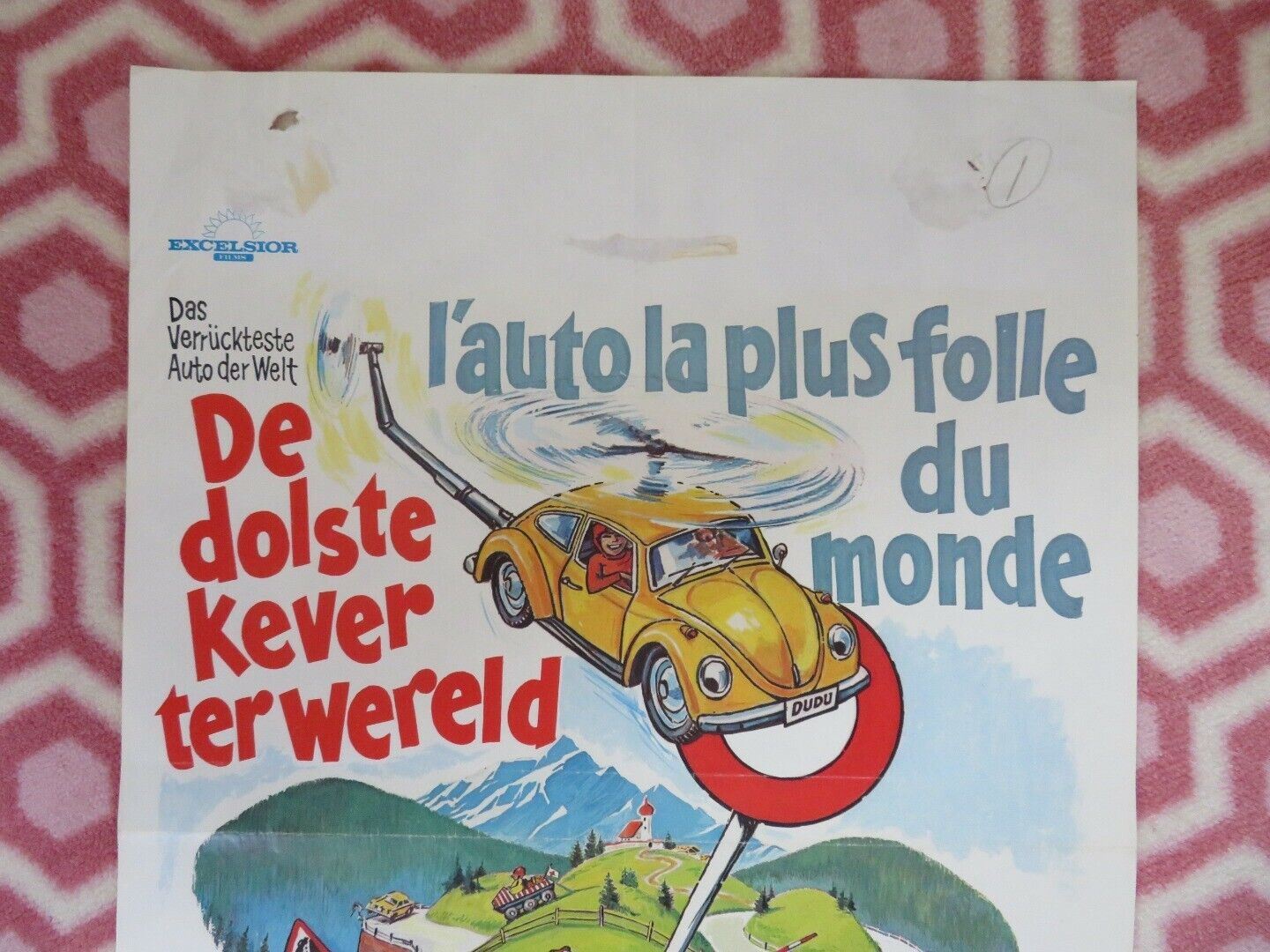 L'AUTO LA PLUS FOLLE DU MONDE BELGIUM (21"x14") POSTER ROBERT MARK 1975