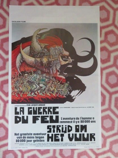 LA GUERRE DU FEU/ Quest for Fire BELGIUM (21.5"x14") POSTER EVERETT MCGILL 1981