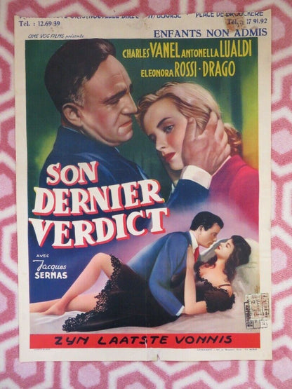 SON DERNIER VERDICT/ L'ultima sentenza BELGIUM (19.5"x14") POSTER CHARLES VANEL