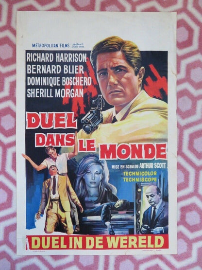 DUEL DANS LE MONDE/ Ring Around the World BELGIUM (21.5"x14.5") POSTER  1966