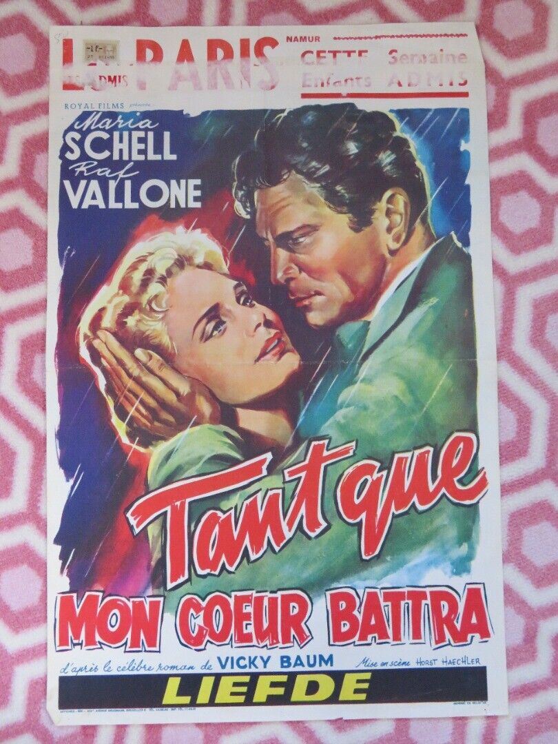 TAMTQUE/ LOVE BELGIUM (21.5"x14") POSTER  MARIA SCHELL RAF VALLONE 1956