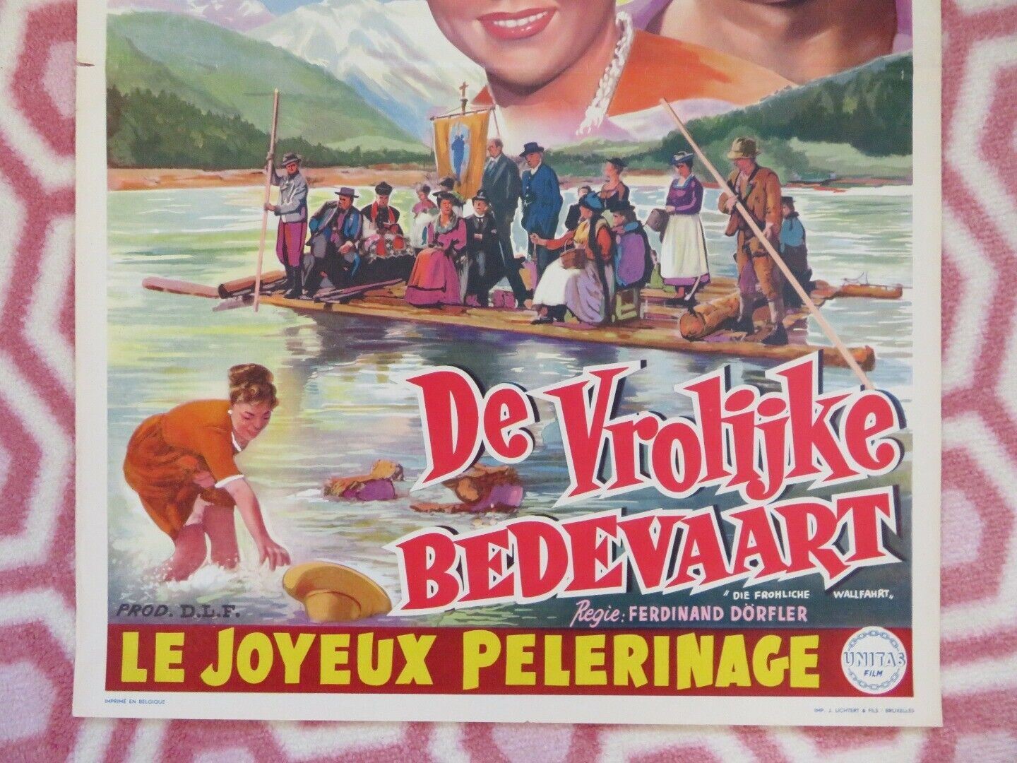 DE VROLIJKE BEDEVAART/ Die fröhliche Wallfahrt  BELGIUM (21"x14") POSTER 1956