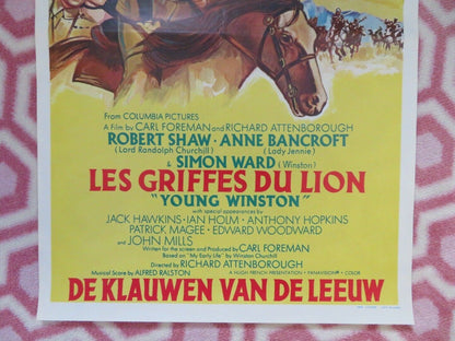 LES GRIFFES DU LION/ Young Winston  BELGIUM (21"x14") POSTER ROBERT SHAW 1972