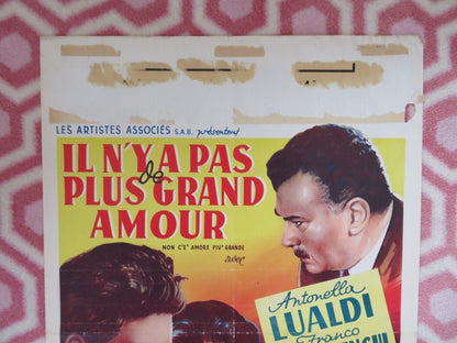 IL N'YA PLUS GRAND AMOUR BELGIUM (21.5"x14") POSTER 1955 ANTONELLA LUALDI