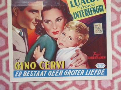 IL N'YA PLUS GRAND AMOUR BELGIUM (21.5"x14") POSTER 1955 ANTONELLA LUALDI