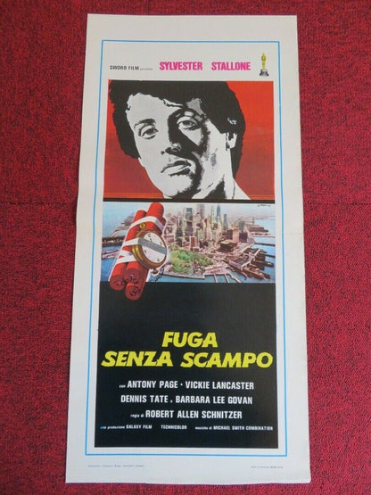 FUGA SENZA SCAMPO / No Place to Hide ITALIAN LOCANDINA (27.5"x13.5") POSTER 1973