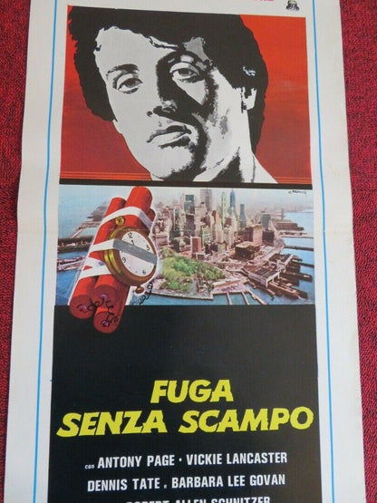 FUGA SENZA SCAMPO / No Place to Hide ITALIAN LOCANDINA (27.5"x13.5") POSTER 1973