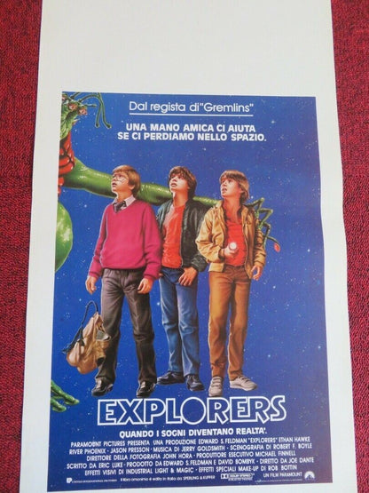 EXPLORERES ITALIAN LOCANDINA (27.5"x13") POSTER ETHAN HAWKE RIVER PHOENIX 1985