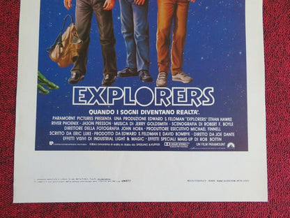 EXPLORERES ITALIAN LOCANDINA (27.5"x13") POSTER ETHAN HAWKE RIVER PHOENIX 1985