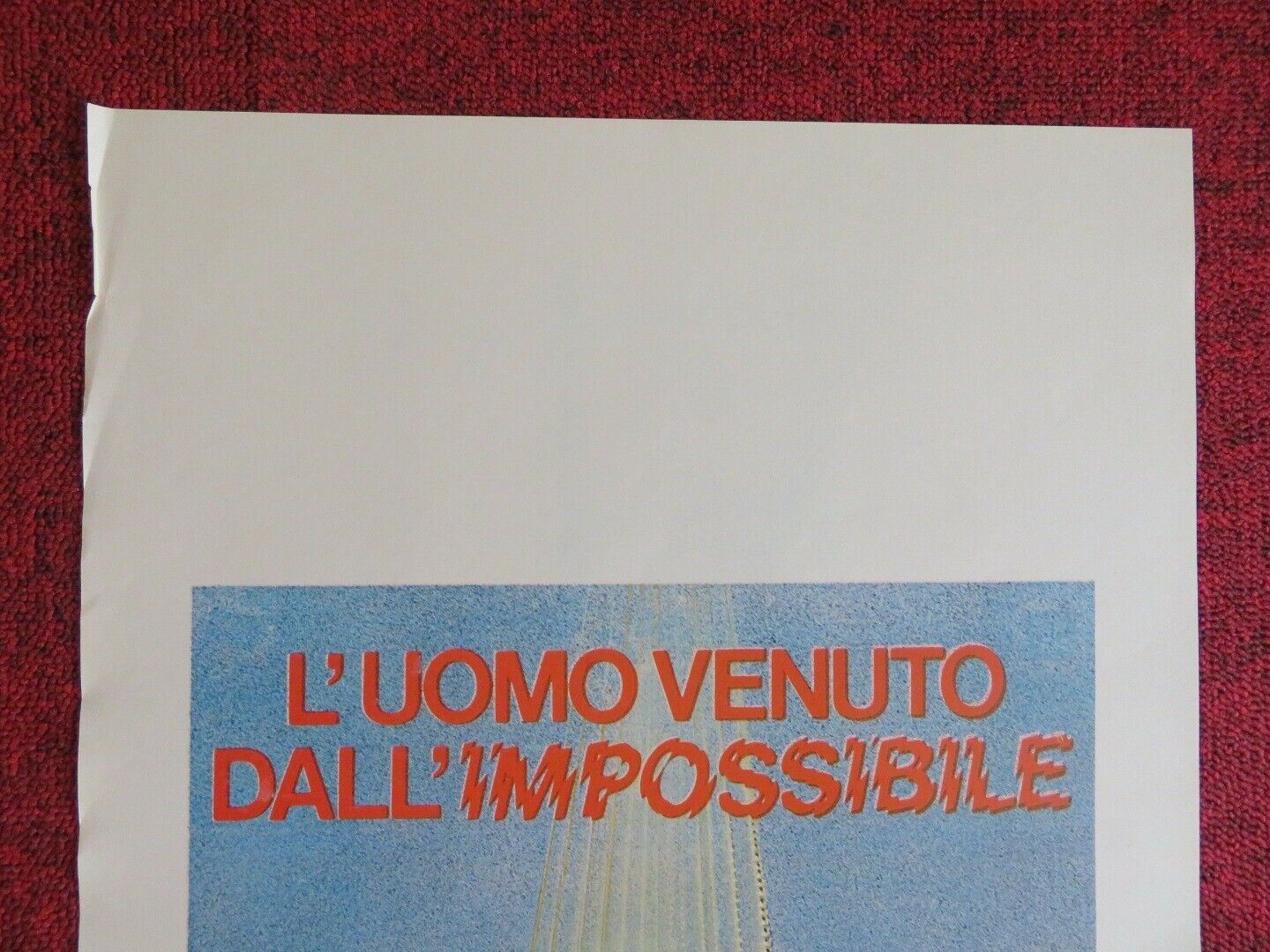 L'UOMO VENUTO DALL'IMPOSSIBILE ITALIAN LOCANDINA (27.5"x13") POSTER 1979