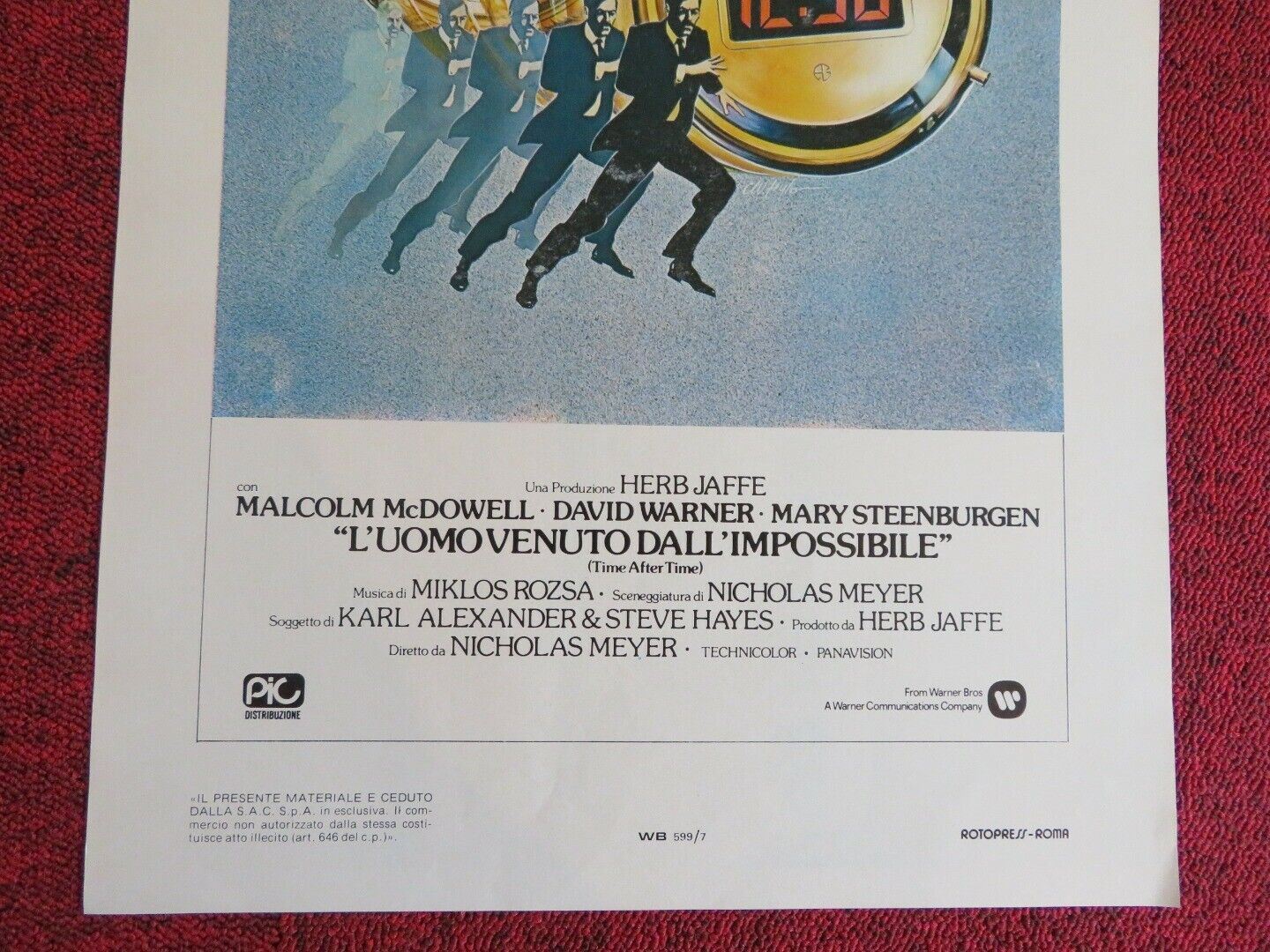 L'UOMO VENUTO DALL'IMPOSSIBILE ITALIAN LOCANDINA (27.5"x13") POSTER 1979