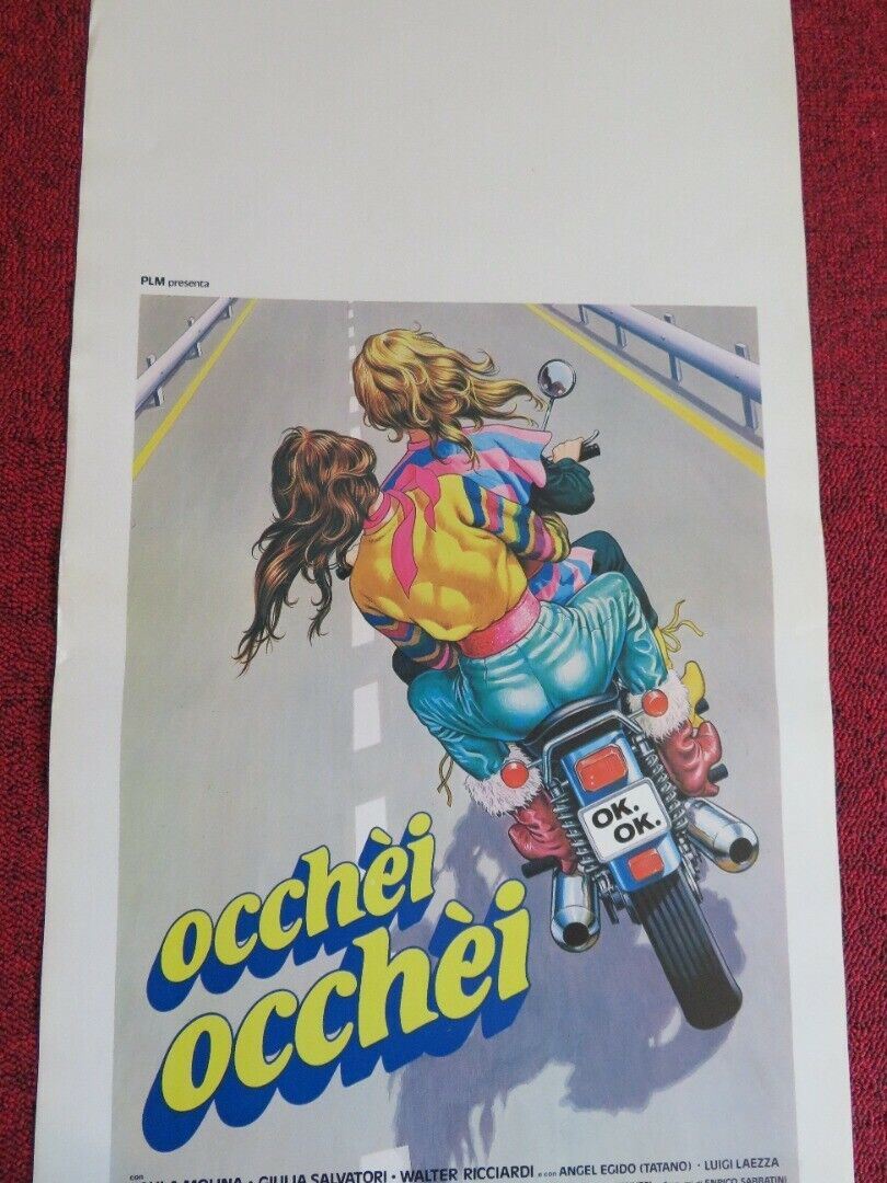 OCCHEI OCCHEI  ITALIAN LOCANDINA (25.5"x13") POSTER PAULA MOLINA 1983