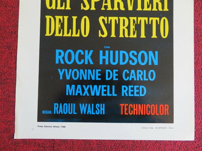 GLI SPARVIERI DELLO STRETTO ITALIAN LOCANDINA (27.5"x13") POSTER R HUDSON 1968