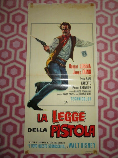 LA LEGGE DELLA PISTOLA ITALIAN LOCANDINA (27.5"x13") POSTER DISNEY 1964