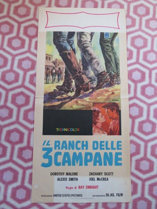 IL RANCH DELLE 3 CAMPANE DINA  ITALIAN LOCANDINA (27.5"x13") POSTER 1963