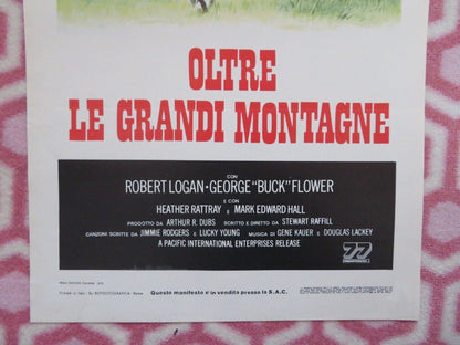 OLTRE LE GRANDI MONTAGNE ITALIAN LOCANDINA (27.5"x13") POSTER ROBERT LOGAN 1979