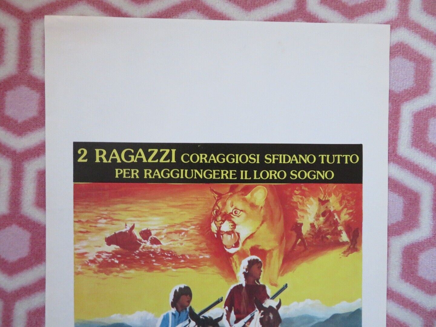 OLTRE LE GRANDI MONTAGNE ITALIAN LOCANDINA (27.5"x13") POSTER ROBERT LOGAN 1979