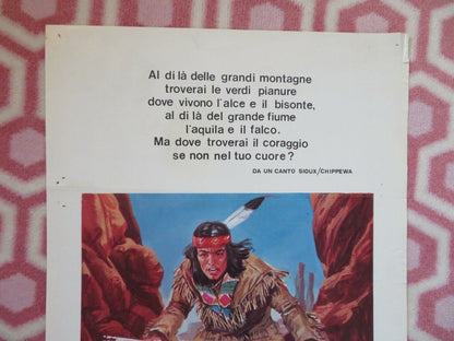 THE INDIAN LA PROVA DEL CORAGGIO ITALIAN LOCANDINA (27.5"x13") POSTER 1978