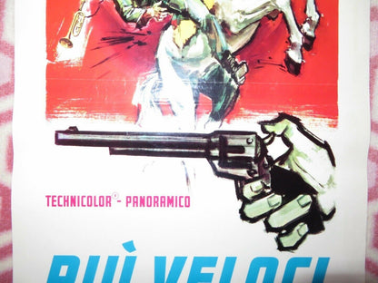 PIU VELOCI DEL VENTO ITALIAN LOCANDINA (27.5"x13") POSTER 1966