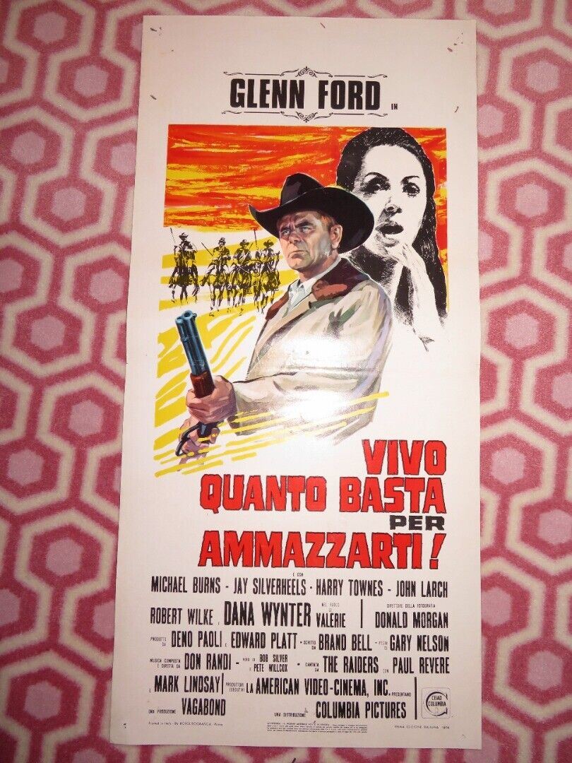 SANTEE ITALIAN LOCANDINA (27.5"x13") POSTER GLEN FORD 1974