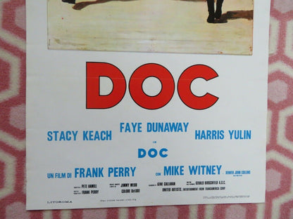 DOC ITALIAN LOCANDINA (27.5"x13") POSTER FAYE DUNAWAY STACY KEACH 1972