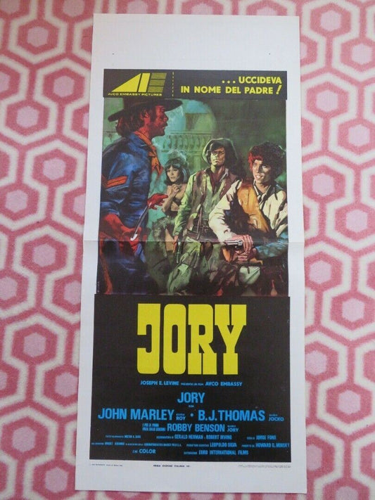 JORY  ITALIAN LOCANDINA (27.5"x12.5") POSTER JOHN MARLEY B.J.THOMAS 1982