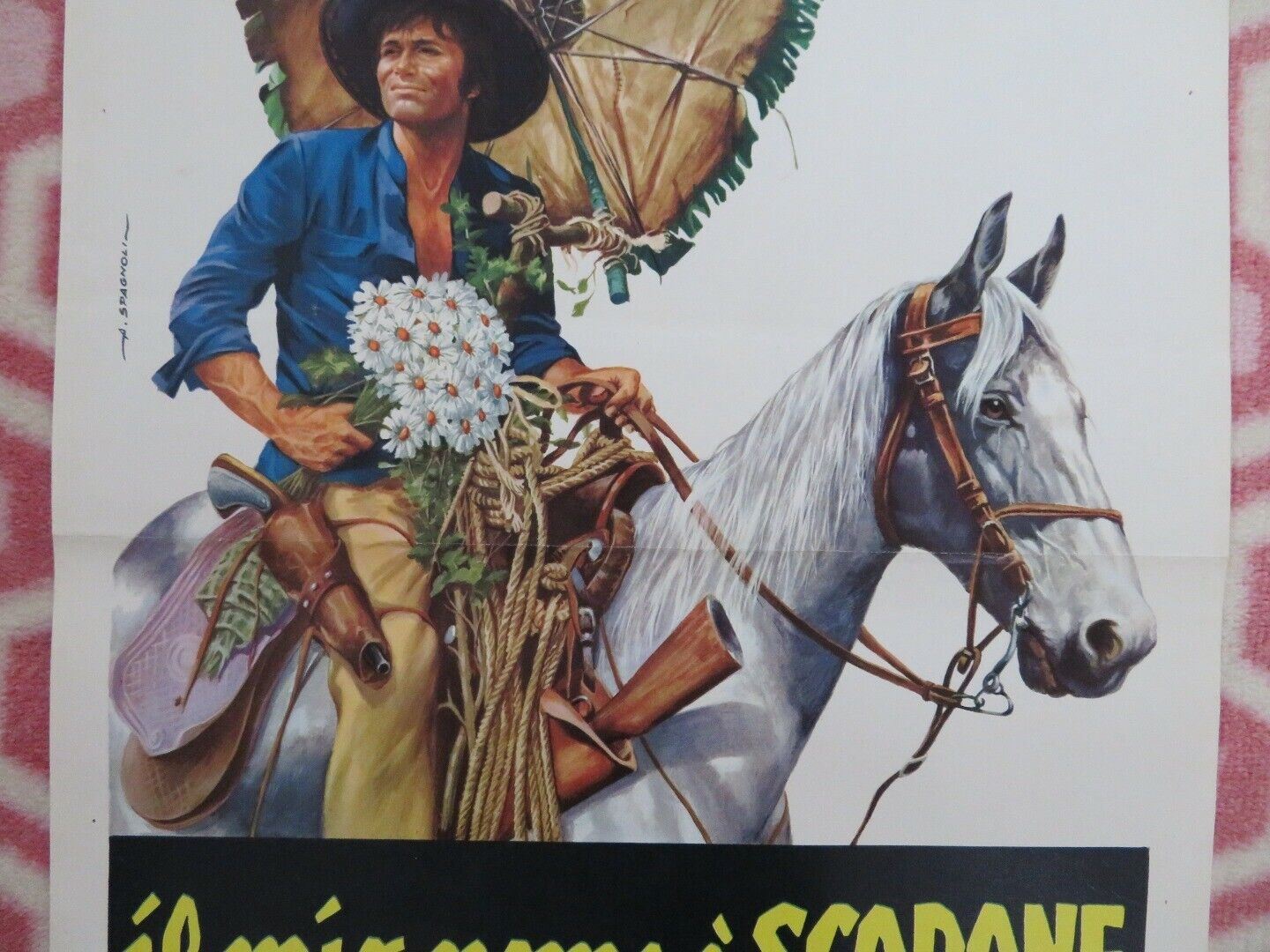 IL MIO NOME E SCOPONE E FACCIO... ITALIAN LOCANDINA (27.5"x13") POSTER 1975