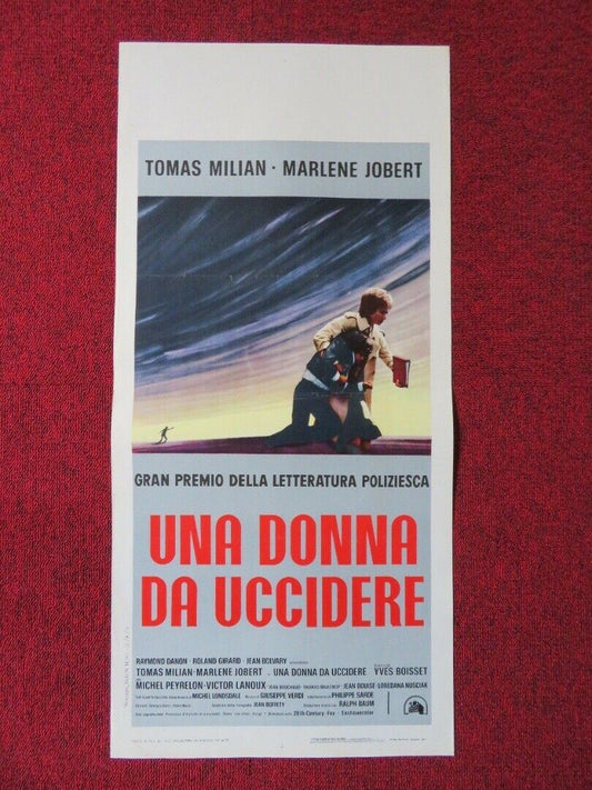 UNA DONNA DA UCCIDERE ITALIAN LOCANDINA (27.5"x13") POSTER TOMAS MILIAN 1975