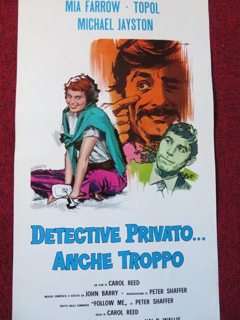 DECTIVE PRIVATO... ANCHE TROPPO ITALIAN LOCANDINA (27.5"x13") POSTER 1972