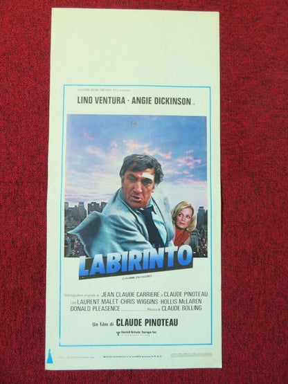 LABIRINTO/ L'homme en colère ITALIAN LOCANDINA (27.5"x13") POSTER L VENTURA 1979