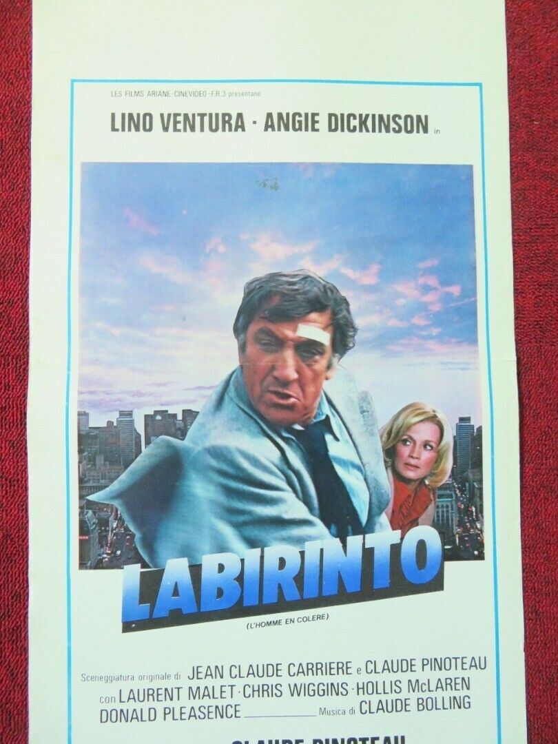 LABIRINTO/ L'homme en colère ITALIAN LOCANDINA (27.5"x13") POSTER L VENTURA 1979