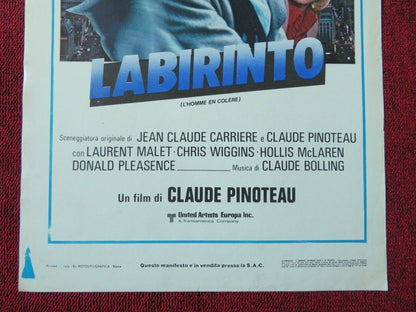 LABIRINTO/ L'homme en colère ITALIAN LOCANDINA (27.5"x13") POSTER L VENTURA 1979