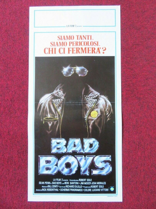 BAD BOYS  ITALIAN LOCANDINA (27.5"x13") POSTER SEAN PENN RENI SANTONI 1983