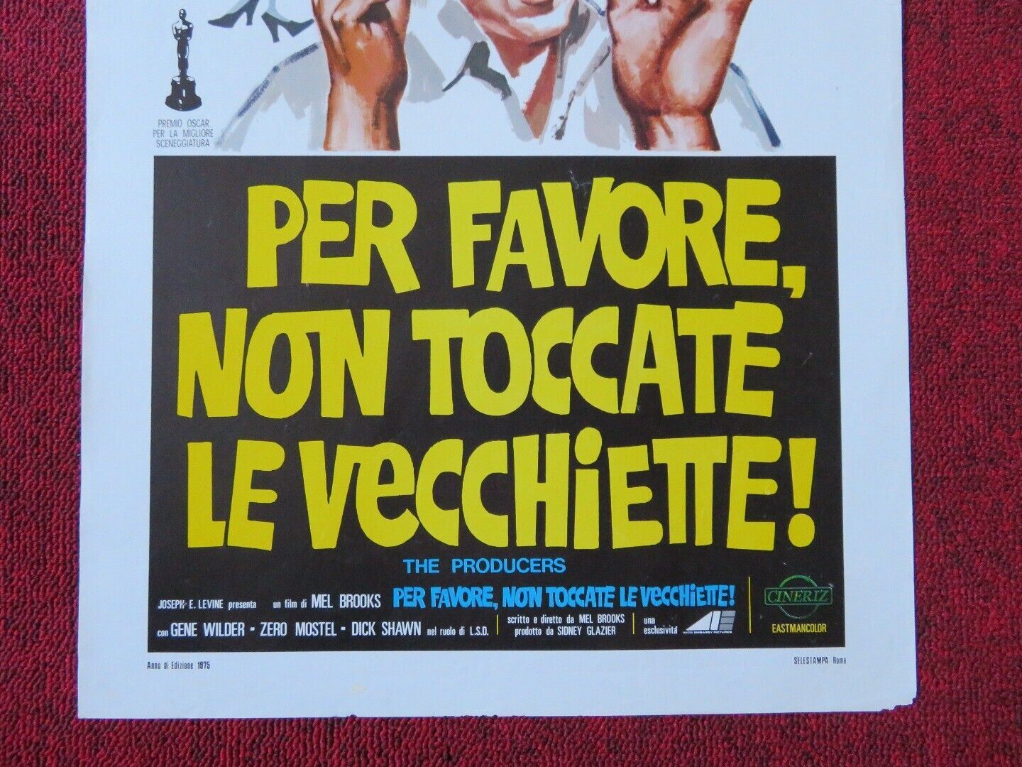 PER FAVORE, NON TOCCATE LE VECCHIETTE ITALIAN LOCANDINA (27.5"x13") POSTER 1975