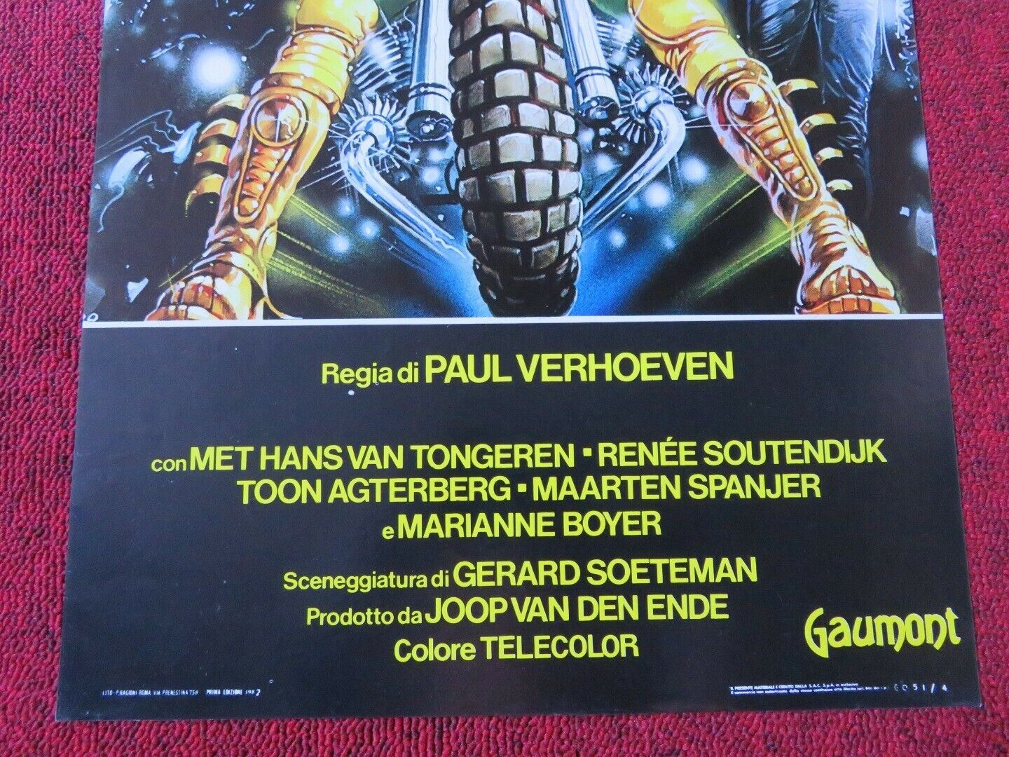 SPETTERS  ITALIAN LOCANDINA (27.5"x12.5") POSTER PAU VERHOEVEN 1982