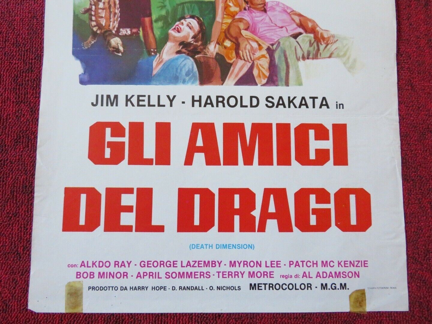 GLI AMICI DEL DRAGO ITALIAN LOCANDINA (27.5"x13") POSTER 1978