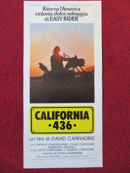 CALIFORNIA 436 ITALIAN LOCANDINA (27.5"x13") POSTER DAVID CARRADINE 1979