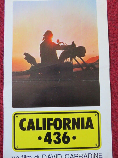 CALIFORNIA 436 ITALIAN LOCANDINA (27.5"x13") POSTER DAVID CARRADINE 1979