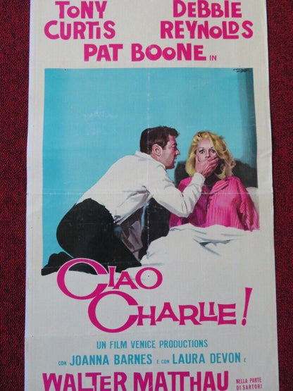 CIAO CHARLIE / Goodbye Charlie ITALIAN LOCANDINA (27.5"x13") POSTER T CURTIS '64