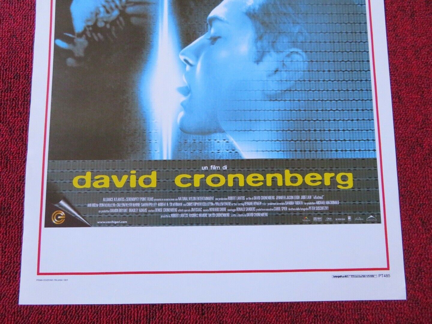 EXISTENZ ITALIAN LOCANDINA (27.5"x13") POSTER DAVID CRONENBERG 1999