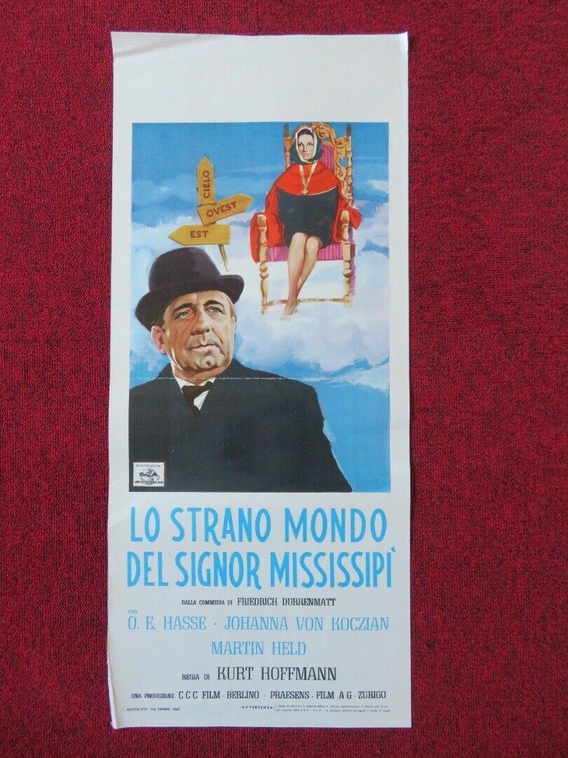 LO STRANO MONDO DEL SIGNOR MISSISSIPI ITALIAN LOCANDINA (27.5"x12") POSTER 1962