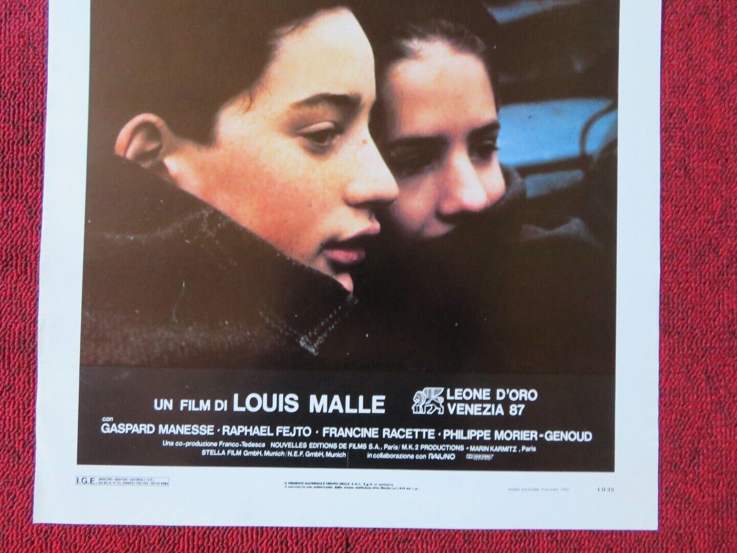 ARRIVEDERCI RAGAZZI  ITALIAN LOCANDINA (27.5"x13") POSTER LOUIS MALLE 1987