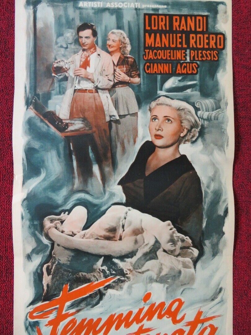 FEMMINA INCATENATA  ITALIAN LOCANDINA (27.5"x13") POSTER MANEL ROERO 1949