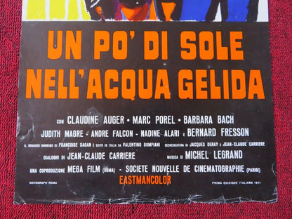 UN PO' DI SOLE NELL' ACQUA GELIDA  ITALIAN LOCANDINA (27.5"x12") POSTER 1971