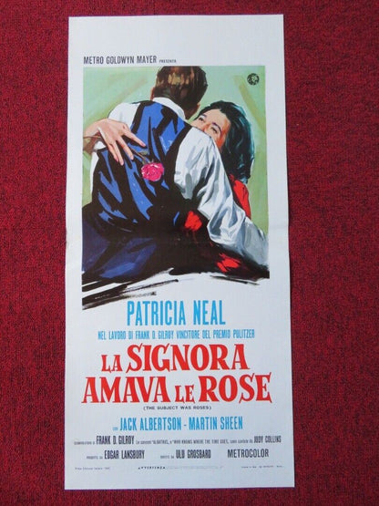 LA SIGNORA AMAVA LE ROSE ITALIAN LOCANDINA (27.5"x13") POSTER PATRICIA NEAL 1969