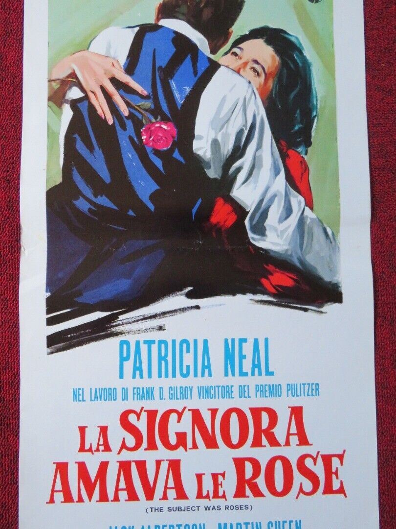 LA SIGNORA AMAVA LE ROSE ITALIAN LOCANDINA (27.5"x13") POSTER PATRICIA NEAL 1969