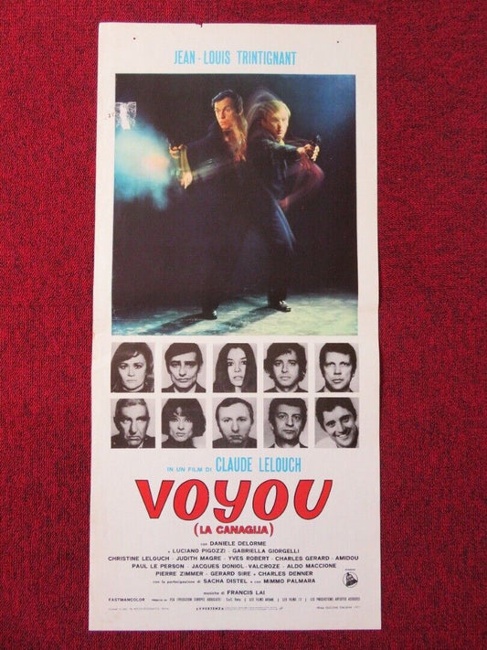 VOYOU / The Crook ITALIAN LOCANDINA (27.5"x13") POSTER CLAUDE LELOUCH 1971