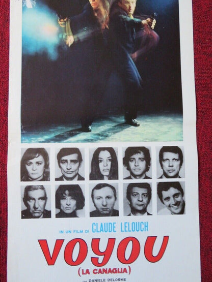 VOYOU / The Crook ITALIAN LOCANDINA (27.5"x13") POSTER CLAUDE LELOUCH 1971